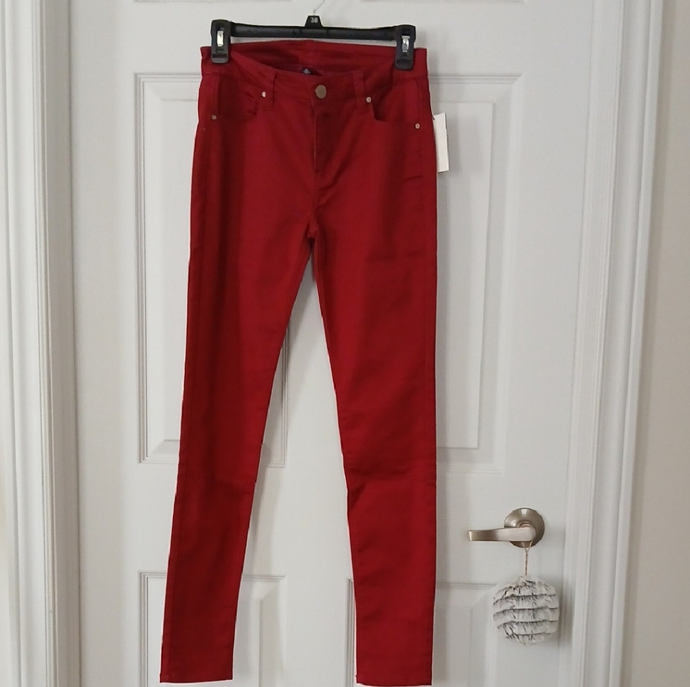 Design Lab Lord & Taylor Cherry Red Denim NWT